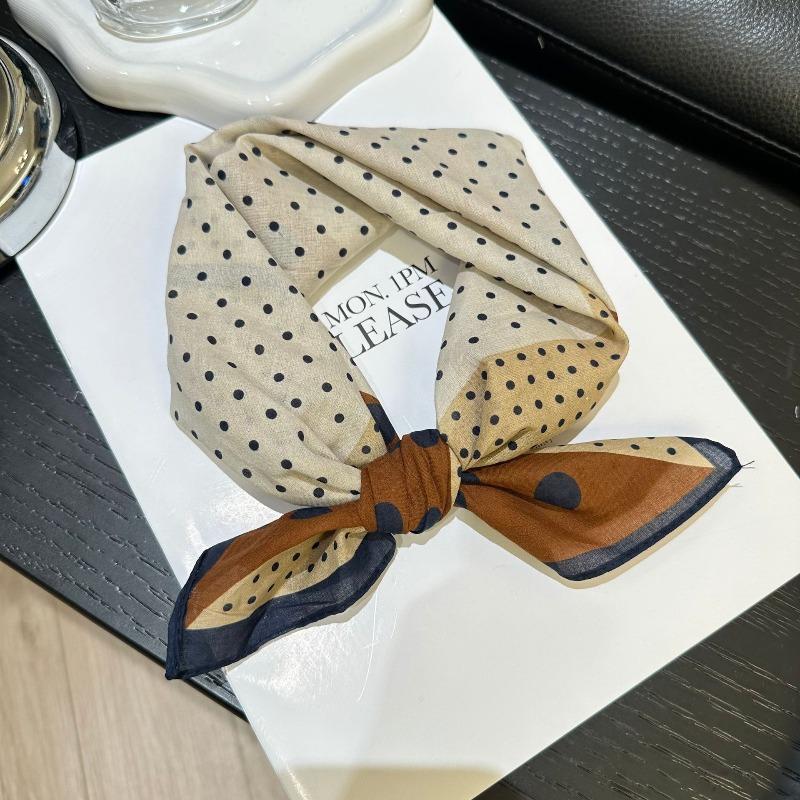 Spring and Autumn pure cotton 55cm small square scarf women's literary silk scarf versatile decorative scarf thin headscarf headband scarf