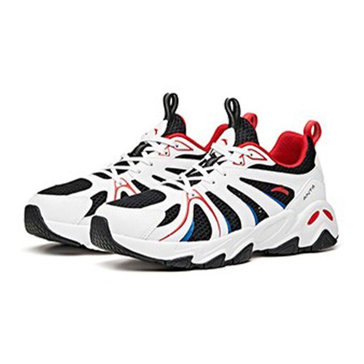 Anta Kids Shock Absorbing Non-Slip Wear-Resistant Breathable Low-Top Running Shoes Kids running shoes Black White Red A332128811-3