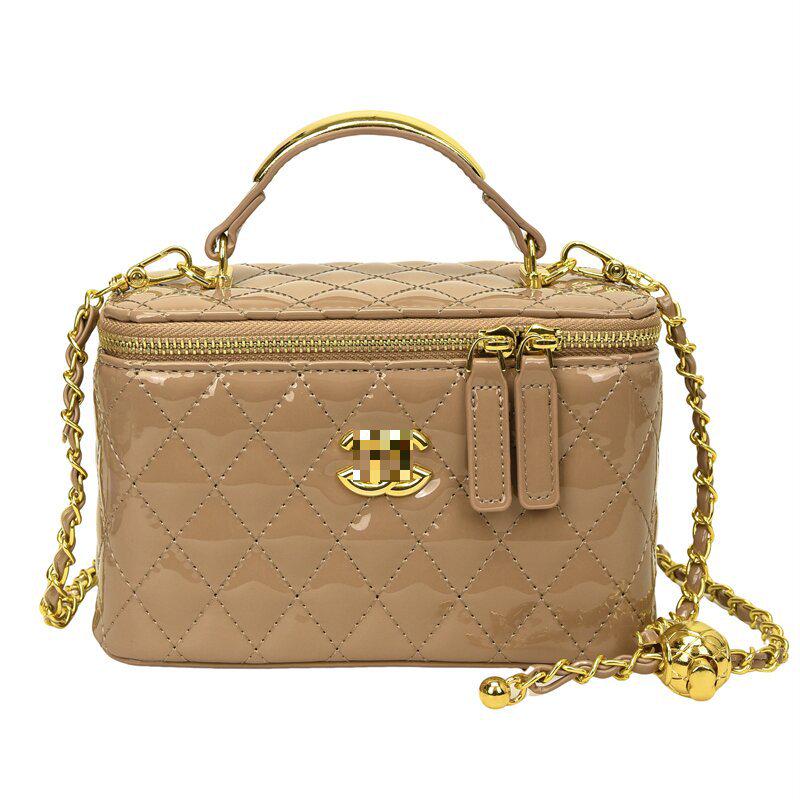 Women's Fashion Diamond Lattice Embroidery Shoulder Crossbody Handbag