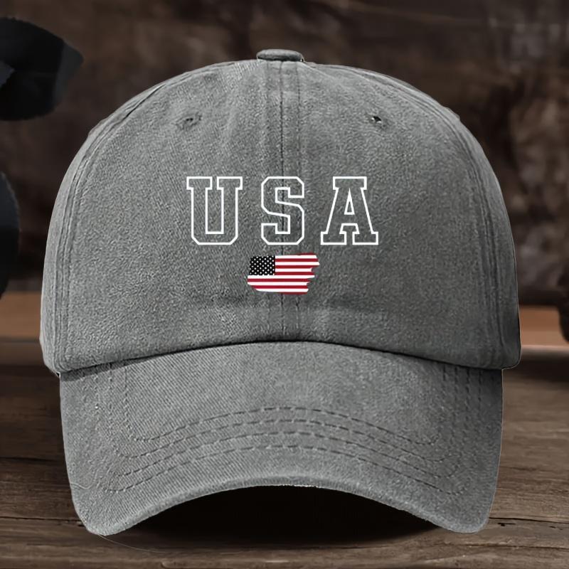 1 Unisex Printed USA Adjustable Baseball Cap Perfect for Spring and Autumn Travel Beach Holidays Suitable for Fishing