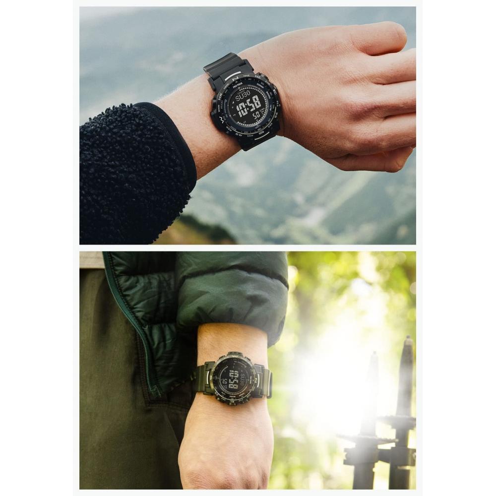 [Casio] Zegarek Protrek Climber Line Radio Solar Biomass Plastic PRW-35Y-1BJF męski cały czarny