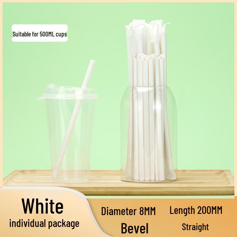 

Individually Wrapped Degradable White Paper Straws