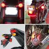 LED Motorcycle Turn Signal Light & DRL Amber Red Moto Flasher Ring Fork Strip Lamp Flashing Blinker Universal