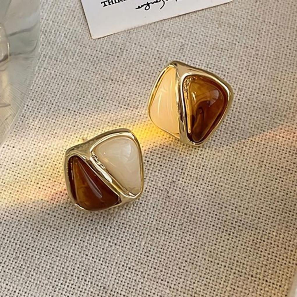 Women's Accessories Provence Square Gold Earrings