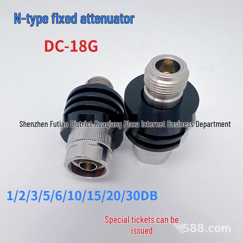 N-type 18G Fixed Attenuator, 1-30DB, N-JK Port High-Frequency Signal Connector
