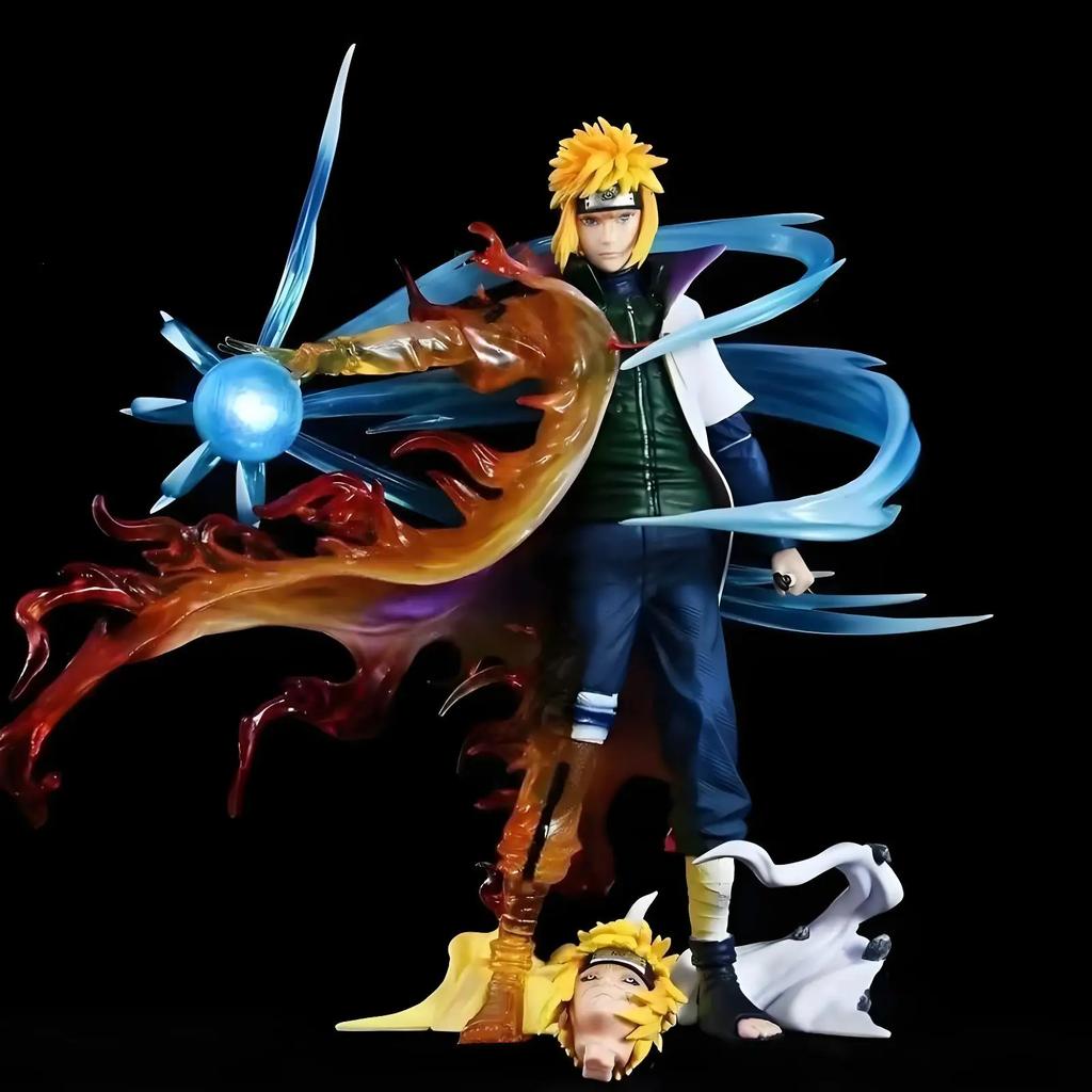Figuras de Naruto de 26 cm Namikaze Minato Figuras de Anime Estatua Gk Pvc Figura de Acción Rasengan Decoración de Escritorio Modelo Juguetes para Niños Regalo