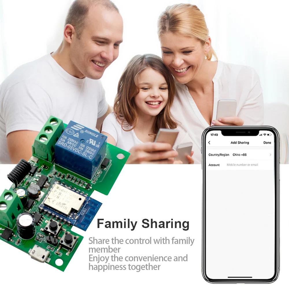 Graffiti Tuya Smart WiFi Switch: Single-Channel Relay Module with Momentary, Self-Locking, and Interlock Remote Control