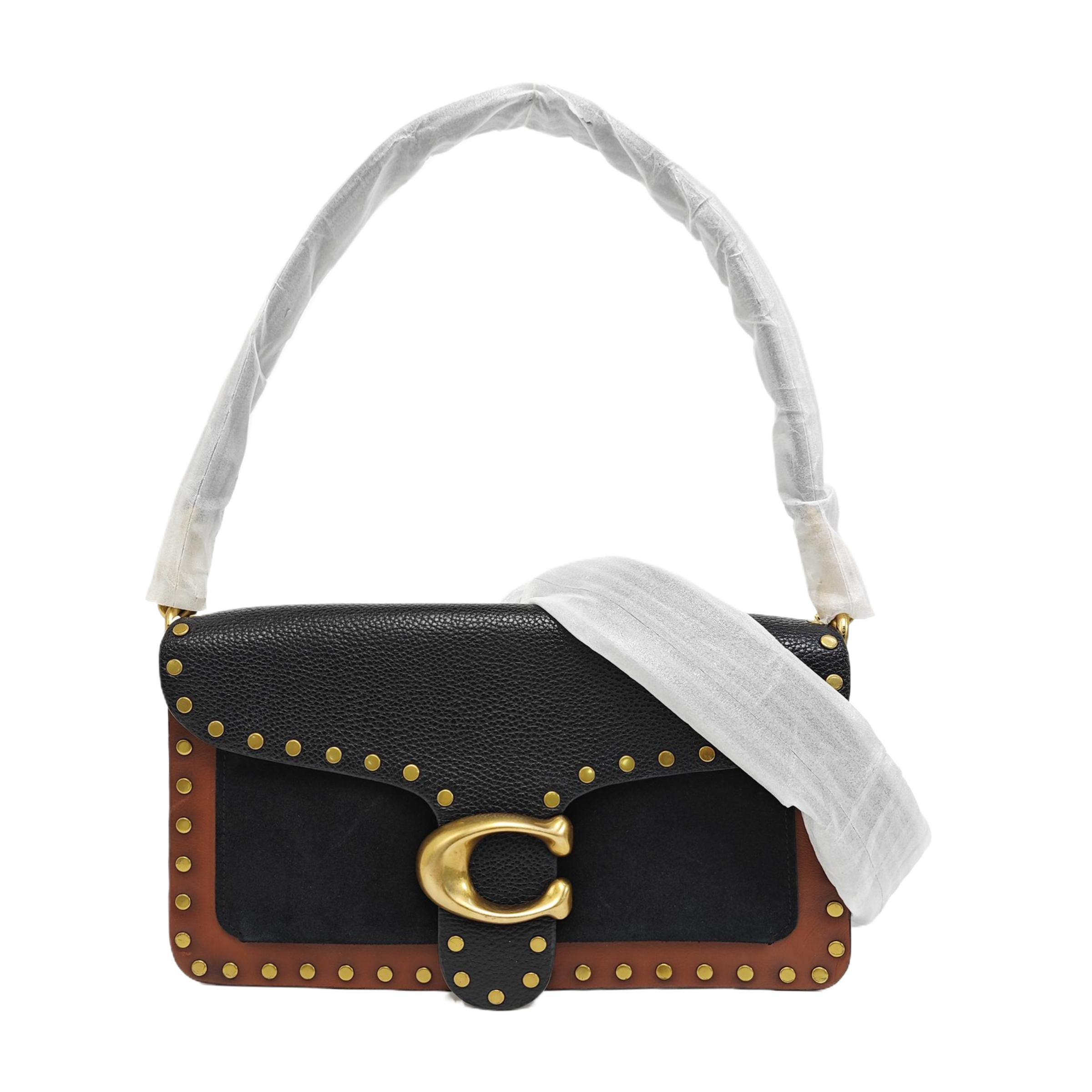 [Pre-Owned] Tabby 26 Black Leather Studded Crossbody Bag - Very Good #C8X95O ONE SIZE