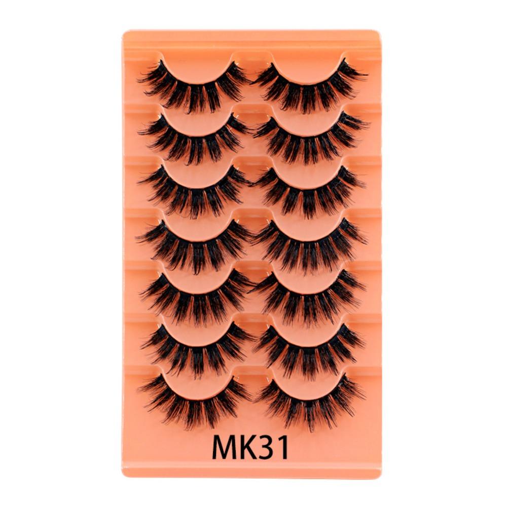 Soft Wispy Fluffy Fake Lashes Fluffy Thick Full Strip Lashes Eye Makeup Tools A