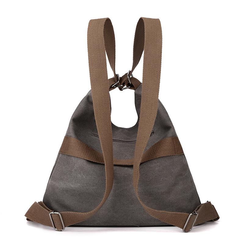 2025 Stylish Large-Capacity Korean Canvas Backpack: Versatile One-Shoulder Women’s Bag with Handles and Straps