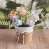Cross-Border Sunflower Yarn Knitted Bonsai Teacher's Day Gift - Woven Flower Desktop Ornament