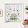 Lace Half Curtain, Lightweight Semi-Transparent Gauze Short Kitchen Window Curtain, Breathable Nordic Style Curtain for Bay Windows Cabinet Doors