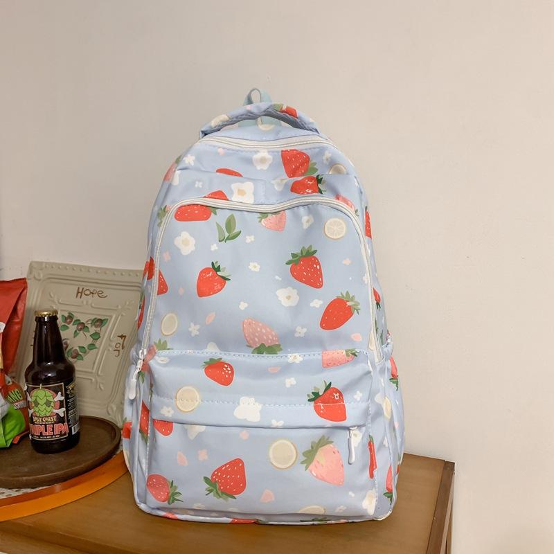 Schoolbag1011 New Casual Middle School Student Backpack Trend College Student Backpack Large Capacity Travel Versatile Student School Bag
