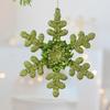 Green Christmas Tree Pendant Gold Sequins Decorative Green Glitter Hanging Pendant Sparkle Powder