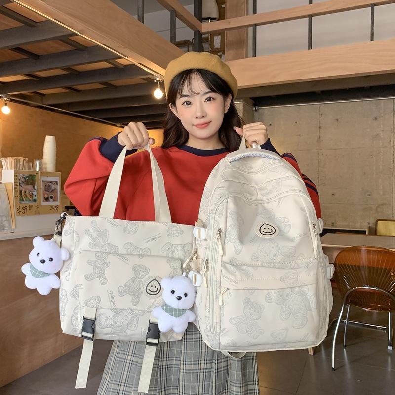 New schoolbag, large capacity and high capacity, backpack for junior high school students, simple casual backpack for primary school students