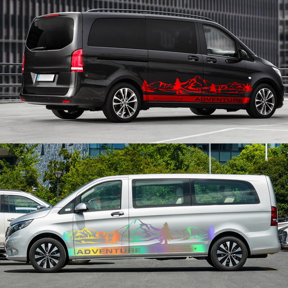 4ks/šarže Samolepky na auto Pro Mercedes Benz Vito Třída V Viano W447 WV639 W638 Obytný vůz Grafika Vinylové samolepky Tuningové příslušenství