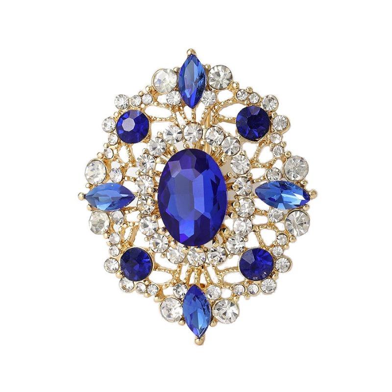 

Придворные Ретро Броши Высококлассные Женские Роскошные Кристальные Значки Модные и Индивидуалистичные Булавки Пальто Корсажи и Аксессуары золотой/синий
