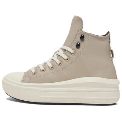 Chuck Taylor Move Comfortable Versatile Non-Slip Durable High-Top Skate Shoes Women Sneaker Beige A07942C
