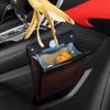 PU Leather Car Trash Receptacle Waste Container Bag Space Saving Design For Front Seat Door Panels Or Rear Storage Area