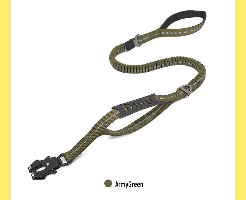 Reflective Shock-Absorbing Retractable Dog Leash with Anti-Escape Frog Buckle