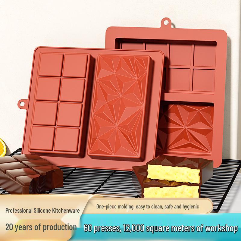 Square Food-Grade Silicone Chocolate and Cake Mold – High-Temperature Resistant