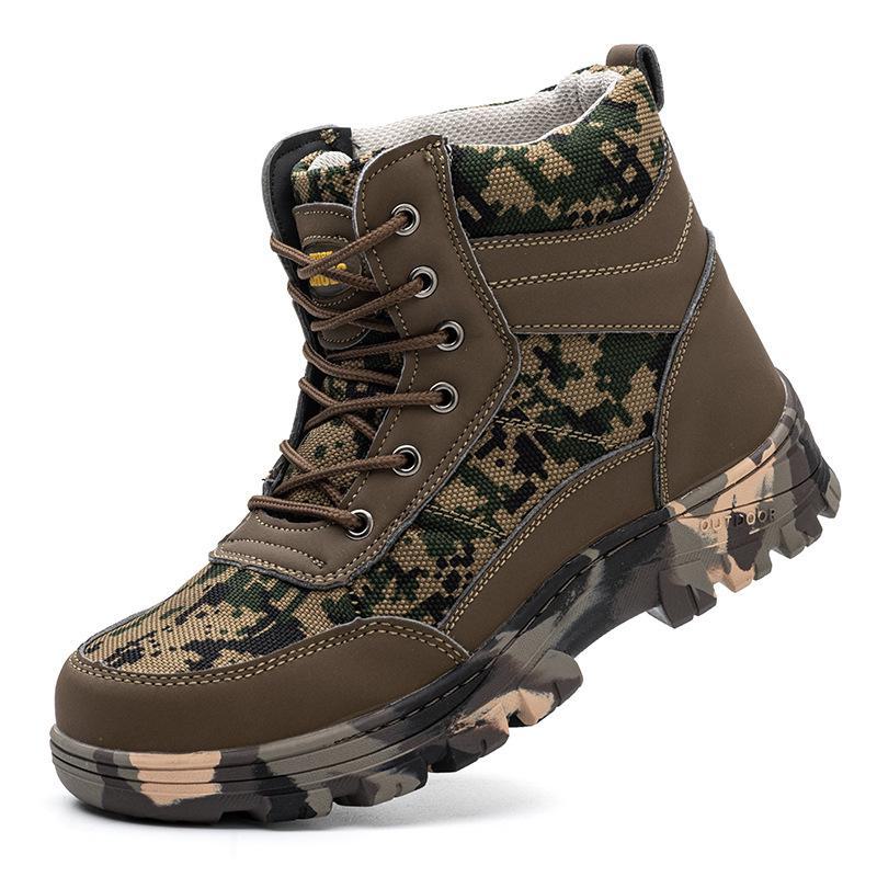 Herre vanntette vernestøvler med stålhette - Knusesikre, punkteringssikre, deodoriserende, slitesterke, fløyelsforede beskyttelsessko