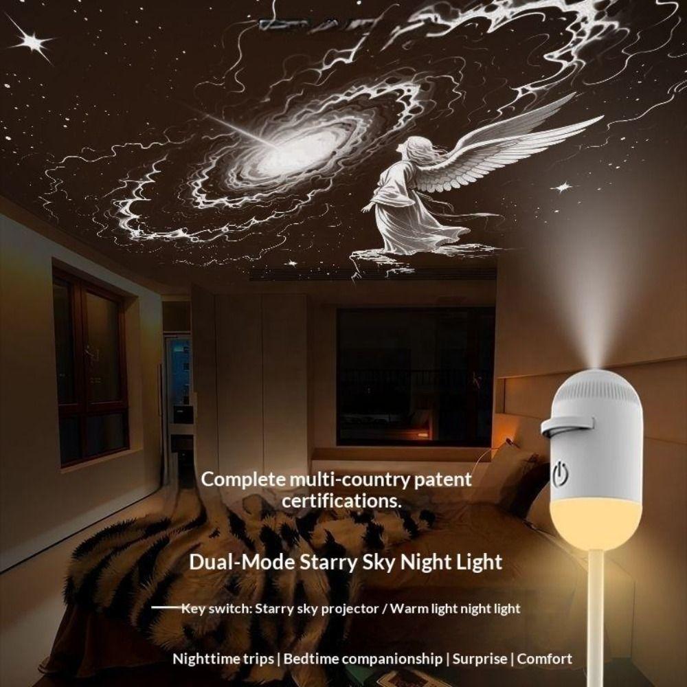 360° Rotation Starry Sky Projector Adjustable Brightness Star Projector Night Light Bedroom Decor