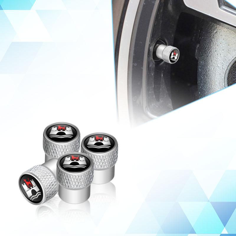 W1224Pcs Car Wolfsburg Badge Wheel Tires Valve Caps Tyre Valve Stem Covers For VW Volkswagen Touareg Tiguan Golf MK4 MK5 MK6 MK7
