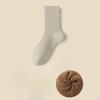 Men in Autumn and Winter with Velvet and Thick Warm Wool Ring Cotton Sweat Absorber Home Sleep Tube Socks