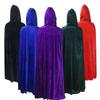 Vibrant Velvet Cloak With Hood In Multiple Colors For Halloween Festivities
