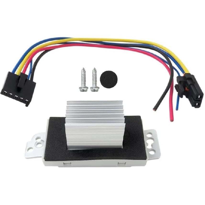HVAC Blower Motor Resistor Complete Kit With Harness 15 81773, 89018778, 89019351, 1581773, 15-81773 - Fit for Chevy Silverado, Tahoe, for Suburban,