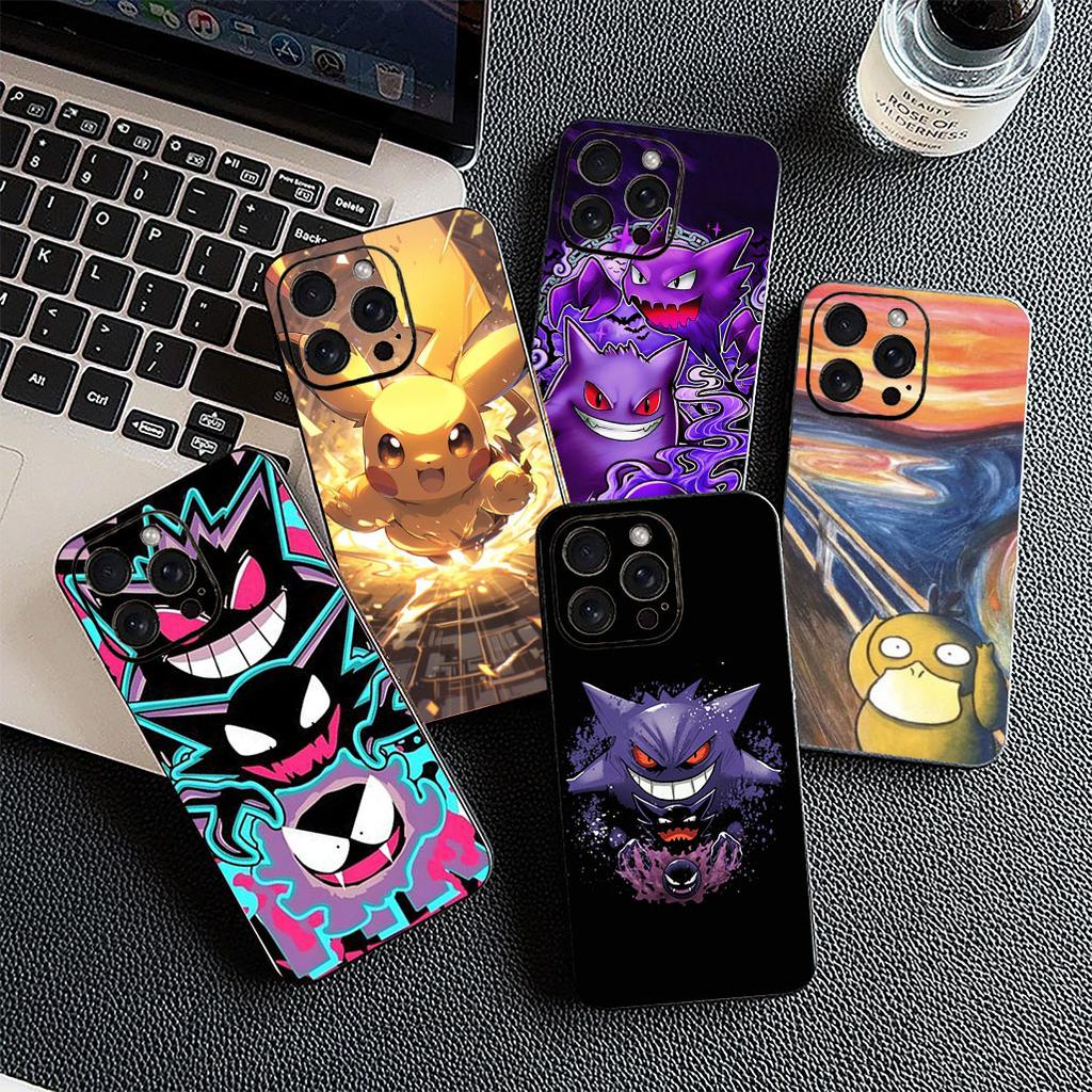 for Samsung Galaxy S20 S22 S21 FE Ultra Plus A07 A17 A15 A16 A25 A57 A37 Phone Case P-Pokemons GO Gengar P-Pikachus Psyduck