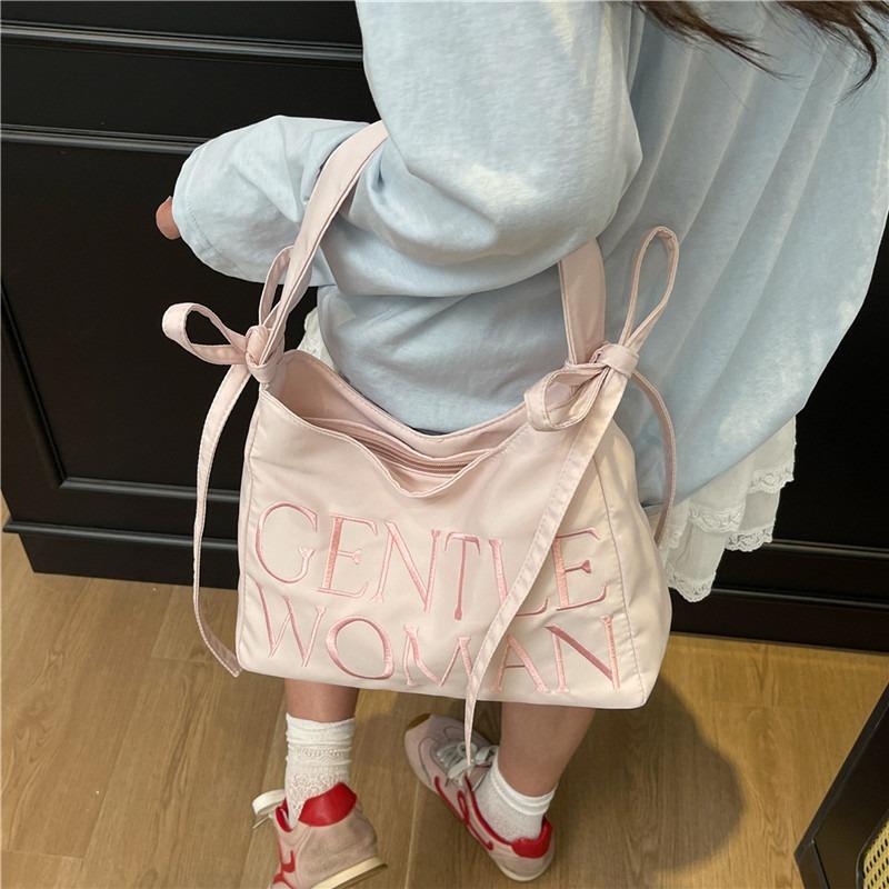 Neue lässige Schleife Ballett Achseltasche Buchstaben bestickte Umhängetasche