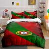 Portugal Flag Bedding Set Bedding Set (1 Duvet Cover, 2 Pillowcases, Duvet Not Included)