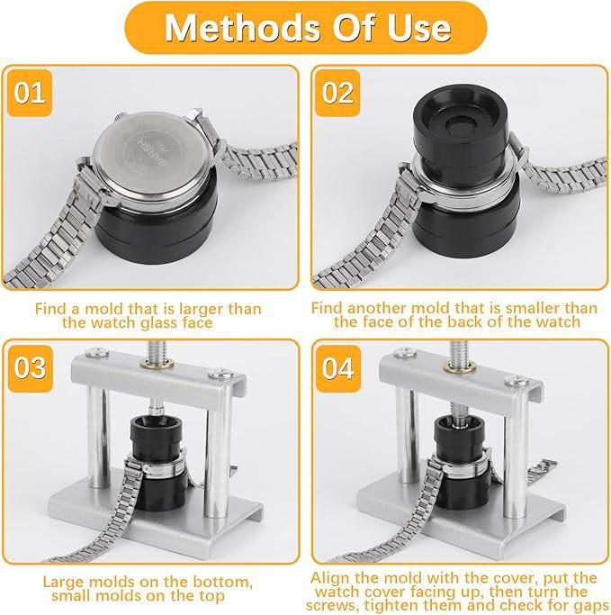 Quartz Watch Case and Back Cover Presser - Battery Replacement and Repair Tool