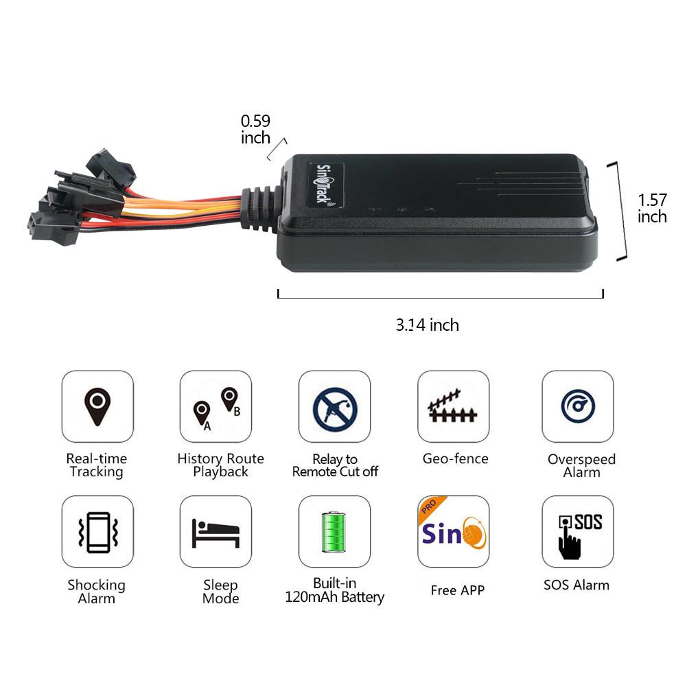 SinoTrack 4G GPS Tracker ST-906L for Car Motorcycle Vehicle Tracking Device with Cut Off Oil Power Free APP