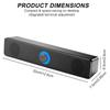 Wired Stereo Desktop Speakers 4D Surround Mini Stereo Sound Bar Home Soundbar System for TV PC Laptop Gaming Home Theater 3