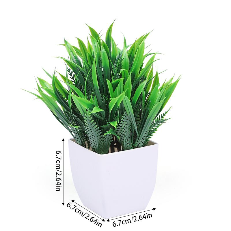 1Set Artificial Green Bonsai Eucalyptus Flower Potted Plant for Home Garden Table Decoration Indoor Bedroom Office Fake Plant