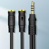 Adapter Cable 2-in-1 High Fidelity 3.5mm Earphone AUX Splitter Converter for Mobile Phone