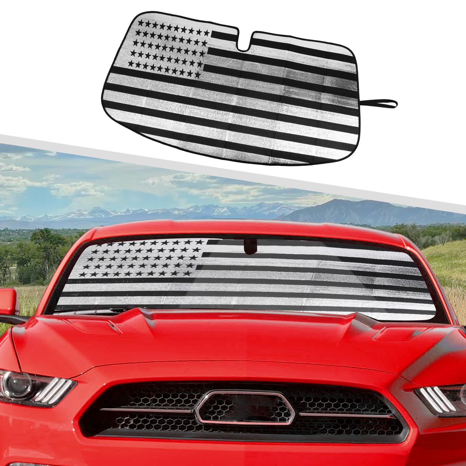 Windshield Visor SunShade Sun Shade US Flag Pattern For Ford Mustang 2015-