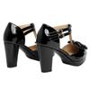 Blockklack Mary Janes Skor Dam Sandaler Söt Rosettgul Röd Rosa Vit Klack Bröllopsskor Dam Pumps Stor Storlek