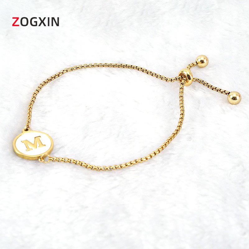 

Европейско-американский титановый браслет с 26 буквами, уникальный браслет-алфавит из нержавеющей стали 18 карат для женщин R