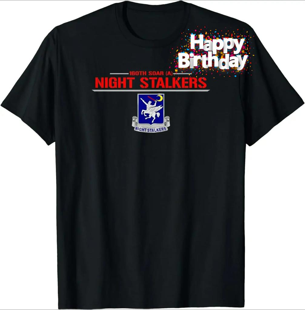 160th Special Operations Aviation RegiUnisext Airborne Night Stalkers TShirt 100 Cotton ONeck Short Sleeve Casual Unisexs Tshirt