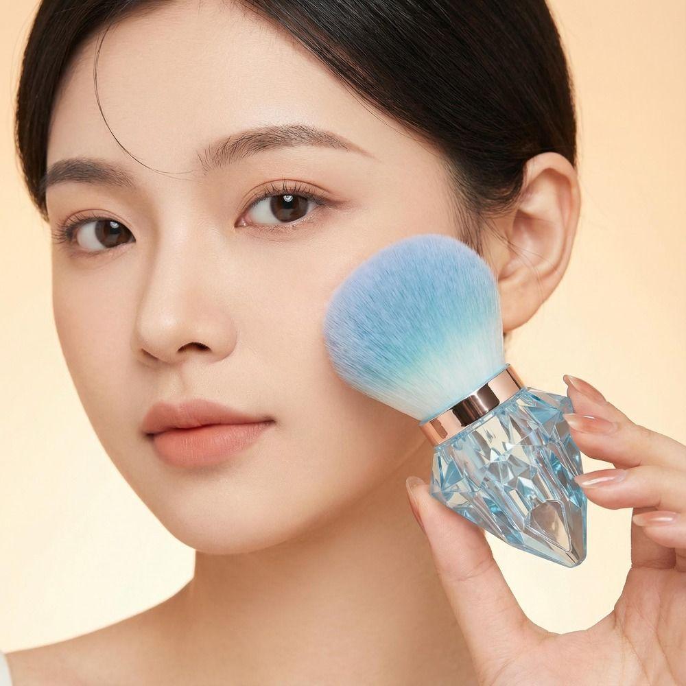 Dust-proof Nail Cleaning Brush Rhinestone Shape Makeup Brush Mini Powder Blusher Brush  Makeup