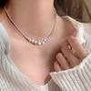 Women's Imitation Cat's Eye Stone Silver Necklace - Summer 2025 Light Luxury High-End Clavicle Chain