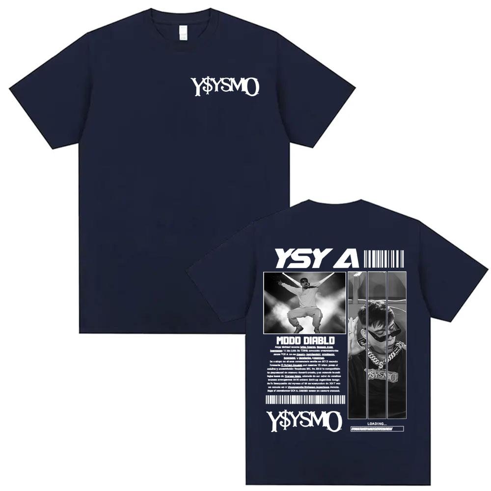 Rapper Ysysmo Ysy A Album Tour 2025 T-shirts for Men Women Fashion Hip Hop Pop Music T Shirt 100% Cotton Loose Oversized T-shirt
