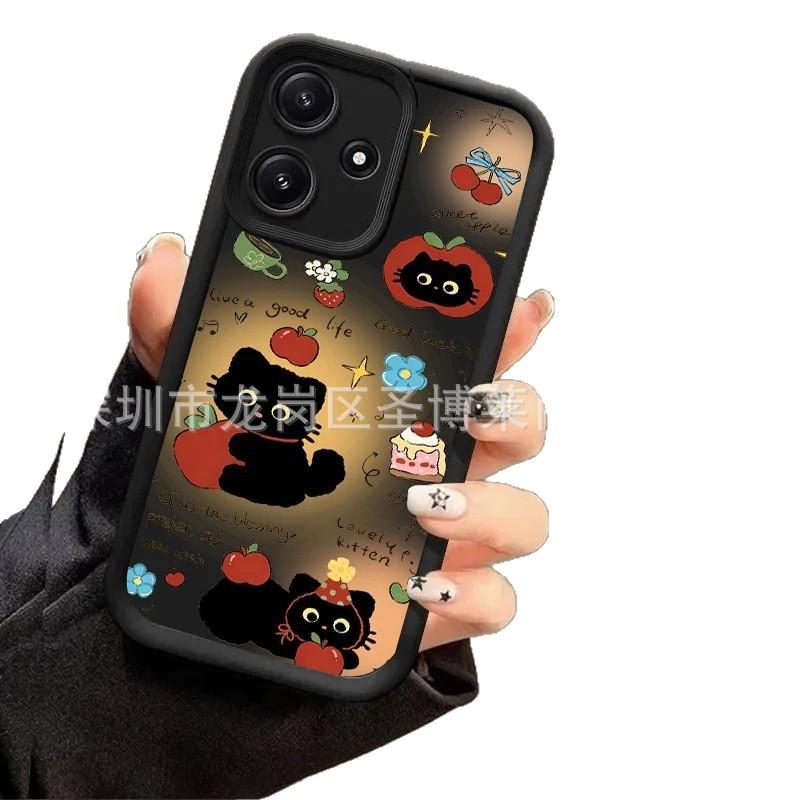 Cat Apple Is Suitable for Samsung S24 Mobile Phone Case S25ULTRA All-inclusive S23 Anti-drop S26 Emery NOTE20