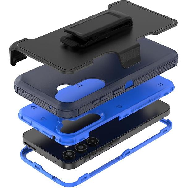 Compatible with Samsung Galaxy A35 Case, with Belt Clip Holster Heavy Duty Rugged Shockproof Full Body Protection Kickstand Cover for Samsung Galaxy