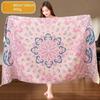 80 X 160cm Printing Pure Bath Towel, 100% Cotton Four Layer Gauze Breathable Towel ,Soft Absorbent Large Bath Towel for Home, 1pc