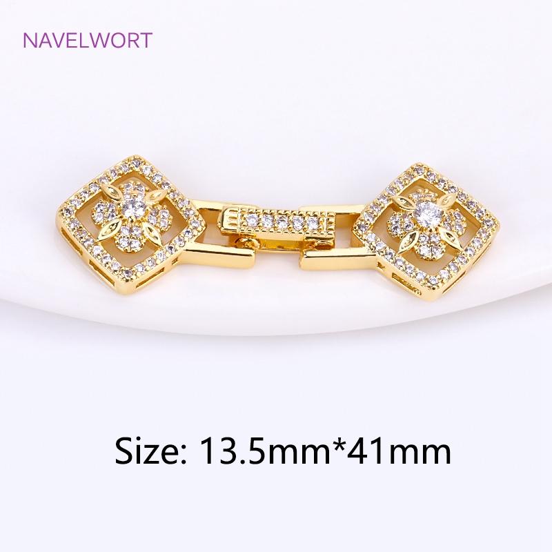 18K Gold Plated Pearl Clasp Connector,Clasps For Jewelry,Brass Fasteners Lock Clasp Accessories DIY Jewelry Making Supplies